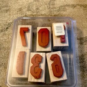 Stampin up Well-Worn Numbers double side stamp set